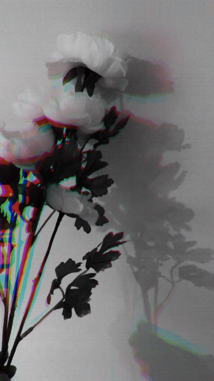 this is a picture of fake flowers with a filter
